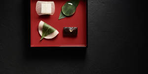 Wagashi (traditional Japanese sweets at Minamishima.