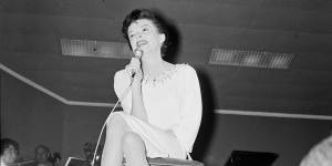 Judy Garland performing in Melbourne in 1964. In her self-destructiveness she would turn her fury on herself.