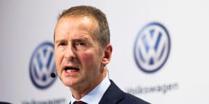 "Ebit macht frei":Volkswagen CEO Herbert Dies has apologised for his"unfortunatel choice of words".