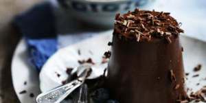 Sweet,rich and creamy:Chocolate bavarois.