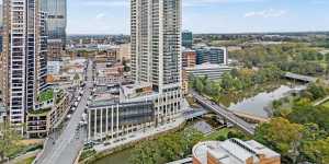 The Lennox is a 46-level building on the banks of the Parramatta River developed by Novm.