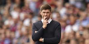 Under pressure:Steven Gerrard.