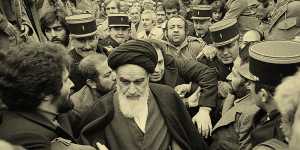 Ayatollah Khomeini in France in January 1979,just ahead of his return to Iran.