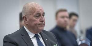 Commonwealth Games Australia boss Craig Phillips took questions during the Senate inquiry. 