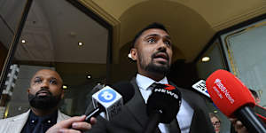 Danushka Gunathilaka after he was found not guilty by a judge of sexually assaulting a Sydney woman last year.