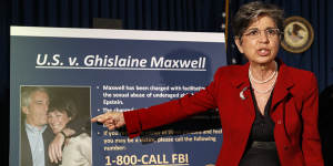 Audrey Strauss,then-acting United States Attorney for the Southern District of New York,outlined the charges against Ghislaine Maxwell at a press conference on July 2,2020. 