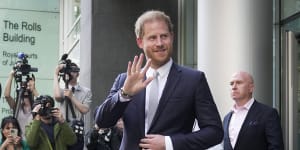 Prince Harry leaves London’s High Court after giving evidence in June.