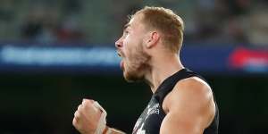 Blues forward Harry McKay kicked four goals in the win over Essendon.