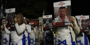 Relatives and friends of Israeli citizens taken hostage by Hamas call for their return. 