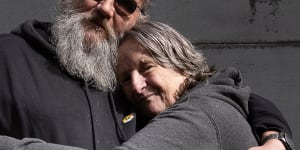 Cheryl and Troy,who spent 10 years of their 26-year marriage sleeping rough in Melbourne.