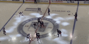 Fight night on ice:All 10 players in mass brawl from opening face-off in NHL
