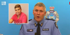 WA Police Commissioner Col Blanch and Cassius Turvey (inset) 