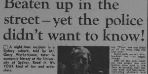 The Sunday Telegraph’s 1970 report of Wotherspoon’s bashing.