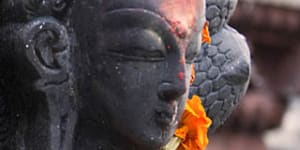  a statue of Buddha at the Janabahal temple. Photos: