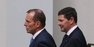 Backbenchers Tony Abbott and Kevin Andrews.