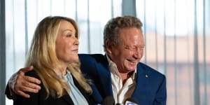 Andrew Forrest and Elizabeth Gaines announce Ms Gaines will step down as chief executive. 