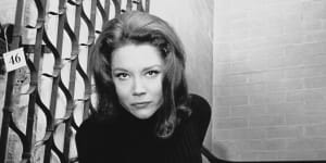 English actress Diana Rigg as Emma Peel in the television series<i>The Avengers</i>.