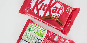 KitKat in Australia is packaged with 30 per cent recycled plastic.