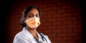 Dr Michelle Ananda-Rajah,photographed in 2020 when working as an infectious diseases specialist.