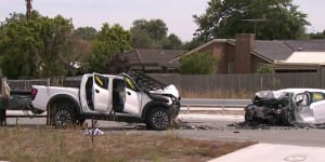 Two dead,five hospitalised in separate Victorian car crashes