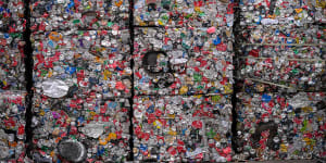  A Melbourne recycling plant:about 90 per cent of plastic has never been recycled at all.