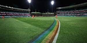 Pride match between Sydney Swans v St Kilda in the men’s.