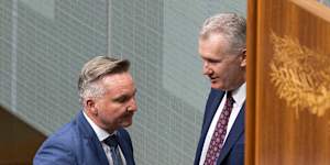 Power players:Chris Bowen and Tony Burke.
