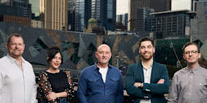 Transport Hotel's Tony Twitchett (left) with project collaborators,including drinks guru Matt Linklater (right).