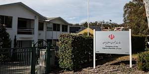 The Iranian embassy in Canberra,where diplomat Mohammad Pournajaf worked.
