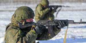 Russian soldiers take part in drills at the Kadamovskiy firing range in the Rostov region in southern Russia on Wednesday,December 22. 