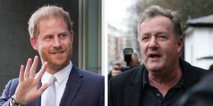 Left:Prince Harry. Right:Piers Morgan