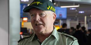 FFMVic Chief Fire Officer Chris Hardman at Melbourne Airport earlier this year,