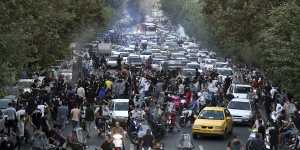 Protests in Tehran last week.