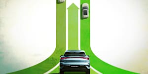 EV sales up.