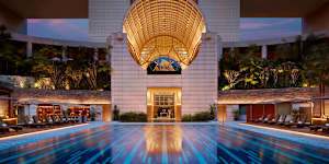 Shipshape:The hotel pool.