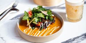 Thai red curry of slow-braised beef cheek. 