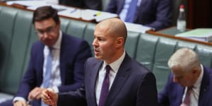 Treasurer Josh Frydenberg debates the 2021-22 budget,which extended the income tax offset for a year as a COVID stimulus measure. 