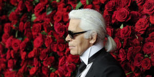 Karl Lagerfeld attends The Museum of Modern Art Film Benefit tribute to Pedro Almodovar in 2011 in New York.