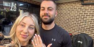 Bec Farchione and Simon Misevski got engaged on Valentine’s Day.