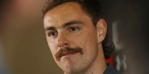 Returning forward Joe Daniher at Essendon on Thursday.