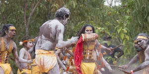 Ceremonial dancers perform at last year’s Garma Festival. 