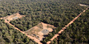 A coal seam gas extraction site in Pilliga State Forest.