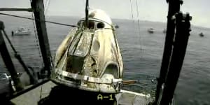 NASA astronauts splash down after journey home aboard SpaceX capsule