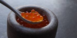 Trout roe from Mountain Stream Fishery.