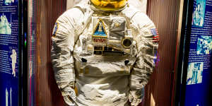 One of the space suits at Houston Space Centre.