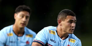 Izaia Perese in action for the Waratahs. 