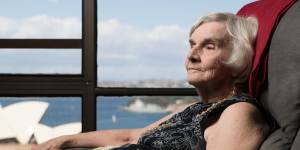 The last resident of Sirius,Myra Demetriou,and the view from her long-held apartment before the state government forced her to move out in 2018. 