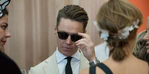 Oliver Curtis in the Myer marquee at Derby Day in Flemington. 