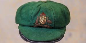 Bradman's first baggy green cap sells for $450,000