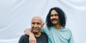 Nathan Appo (right) is growing his moustache for the eighth year in a row to raise awareness around men’s health issues,inspired in part by his father’s mental health struggles.